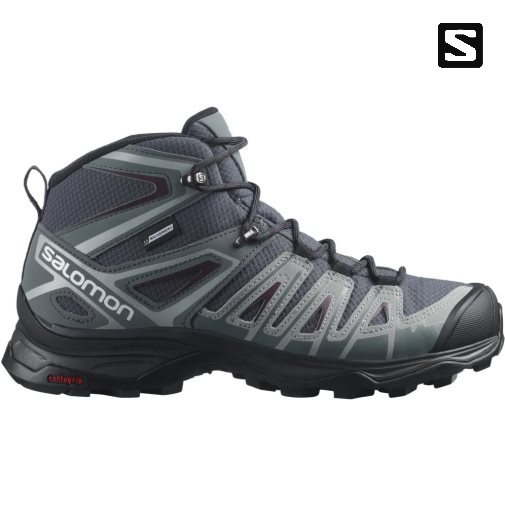 Botas Montaña Salomon X Ultra Pioneer Mid CSWP Mujer Grises Oscuro | MX LVOK214